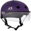 S1 Lifer Visor Helmet Gen 2 for Skateboarding, BMX, and Roller Skating - EPS Fusion Foam, CPSC & ASTM Certified - Purple Matte w/Clear Visor X-Large (22.5") view 1