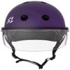 S1 Lifer Visor Helmet Gen 2 for Skateboarding, BMX, and Roller Skating - EPS Fusion Foam, CPSC & ASTM Certified - Purple Matte w/Clear Visor X-Large (22.5") view 3
