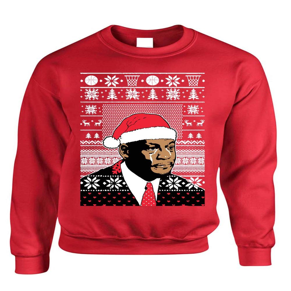 ALLNTRENDS Adult Sweatshirt umpman Jordan Christmas Ugly Sweater (3XL, Red)