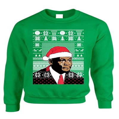 ALLNTRENDS Adult Sweatshirt umpman Jordan Christmas Ugly Sweater (S, Irish Green)