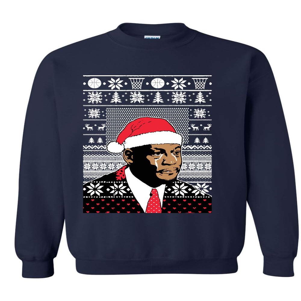 ALLNTRENDS Adult Sweatshirt umpman Jordan Christmas Ugly Sweater (L, Navy Blue)