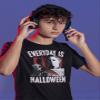 American Classics Halloween 70s Horror Movie Michael Myers Everyday is Halloween Graphic Youth Short Sleeve T-Shirt Graphic Tee Black view 4