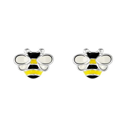 Dew Sterling Silver Dinky Bee and Combe Stud Earrings 3558ME028