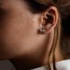 Dew Sterling Silver Dinky Bee and Combe Stud Earrings 3558ME028 view 2