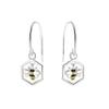 Dew Sterling Silver Dinky Bee and Combe Drop Earrings 5558ME028 view 1