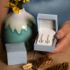 Dew Sterling Silver Dinky Bee and Combe Drop Earrings 5558ME028 view 3