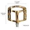 Xpedo Spry Flat Bicycling Pedals | Aluminum Body, 11mm Low-Profile, 106x100mm Platform, 28 Replaceable Steel Pins | MTB Trail/Enduro | Gold Slick view 4