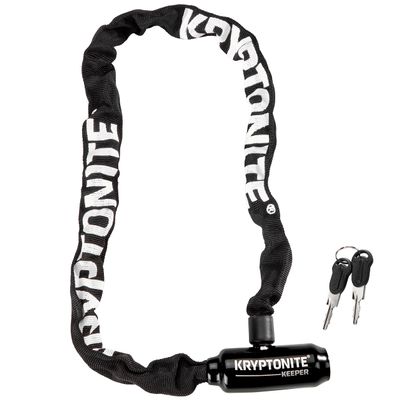 Kryptonite Keeper 585 Bike Chain Lock, 2.7 Feet Long Heavy Duty Anti-Theft Bicycle Chain Lock with Keys for Bike, Motorcycle, Scooter, Bicycle, Door, Gate, Fence
