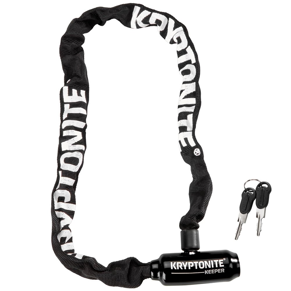 Kryptonite Keeper 585 Bike Chain Lock, 2.7 Feet Long Heavy Duty Anti-Theft Bicycle Chain Lock with Keys for Bike, Motorcycle, Scooter, Bicycle, Door, Gate, Fence