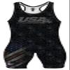 Cliff Keen Patriot - S79US19 (XS) - Men's Wrestling Singlet - Modern Style - Unisex - USA Flag Pattern - Black view 3