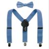 Spring Notion Boys' Suspenders and Solid Color Bowtie Set Steel Blue Medium view 1