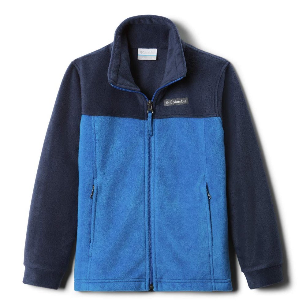 Columbia Youth Boys Steens Mt II Fleece, Bright Indigo/Collegiate Navy, X-Small