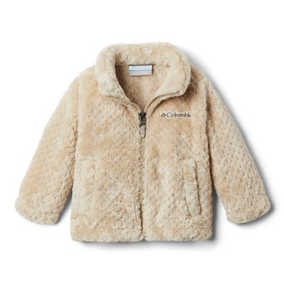 Columbia Youth Girls Fire Side Sherpa Full Zip, Ancient Fossil, Small