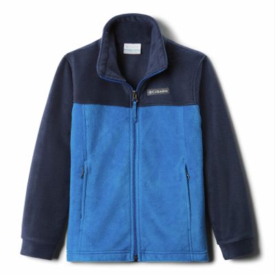 Columbia Youth Boys Steens Mt II Fleece, Bright Indigo/Collegiate Navy, X-Small