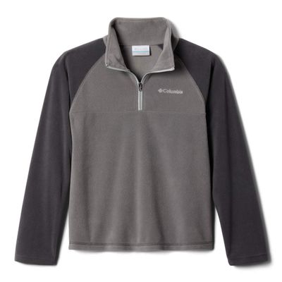 Columbia Youth Boys Glacial Half Zip, City Grey/Shark, Small
