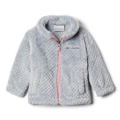 Columbia Toddler Girls Fire Side Sherpa Full Zip, Columbia Grey, 4T