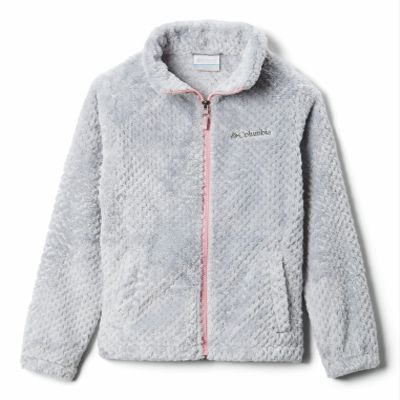 Columbia Youth Girls Fire Side Sherpa Full Zip, Columbia Grey, Large