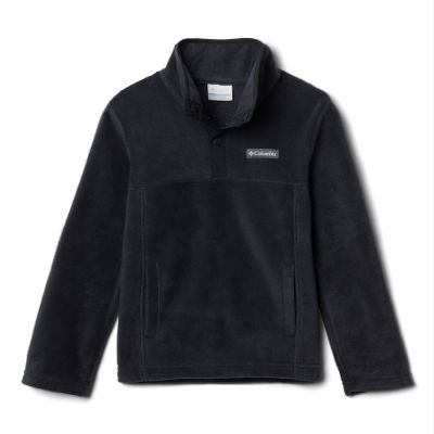 Columbia Youth Boys Steens Mtn 1/4 Snap Fleece Pull-over, Black, XX-Small
