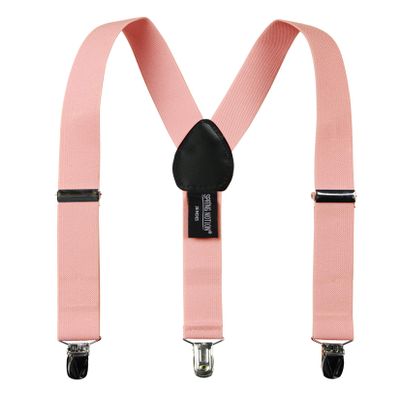 Spring Notion Boys' Elastic Suspenders with Leather Crosspatch Petal Medium