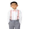 Spring Notion Boys' Elastic Suspenders with Leather Crosspatch Petal Medium view 2