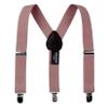 Spring Notion Boys' Elastic Suspenders with Leather Crosspatch Pink Copper Large view 1