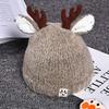 Infant Toddler Girls Boys Cute Reindeer Antlers Beanie Hat Winter Warm Crochet Knitted Cap view 2