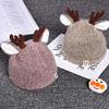 Infant Toddler Girls Boys Cute Reindeer Antlers Beanie Hat Winter Warm Crochet Knitted Cap view 3