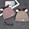 Infant Toddler Girls Boys Cute Reindeer Antlers Beanie Hat Winter Warm Crochet Knitted Cap view 4