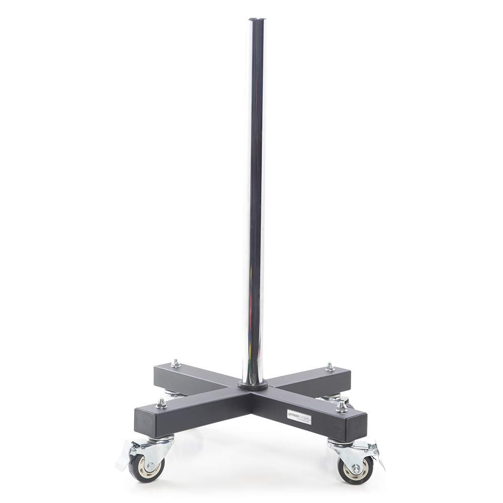 Power Systems Vertical Bumper Plate Storage - Portable and Space Saving - Locking Casters