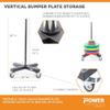 Power Systems Vertical Bumper Plate Storage - Portable and Space Saving - Locking Casters view 2