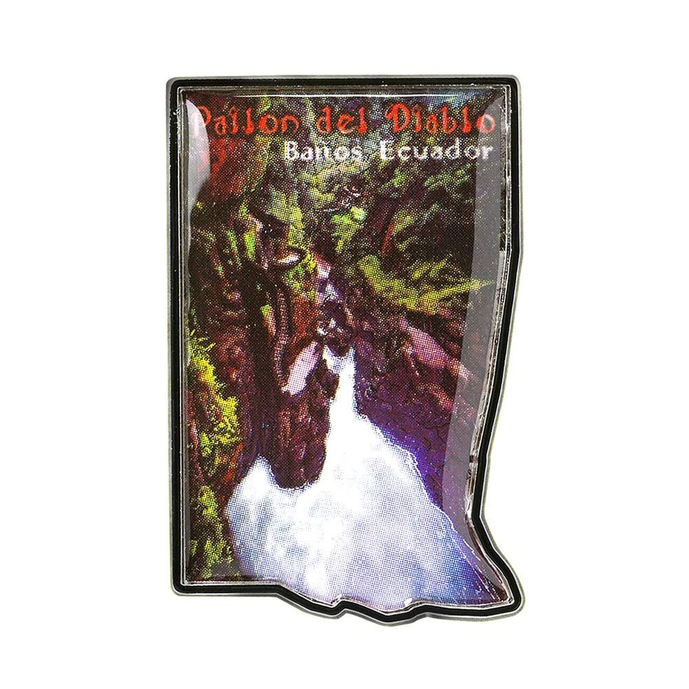 Collectible Novelty Pin for Backpack, Scarf - Made Made From Jeweler Class Metal - Spartan and the Green Egg Explorer Pin Series: Palion del Diablo - Banos, Ecuador (285)