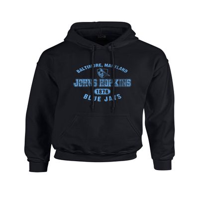 Johns Hopkins University College 50/50 Hoodie, Black, XL
