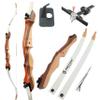 10-22lbs Archery Junior Recurve Bow 48" 54" Takedown Recurve Bow Youth Practice Training Bow Wooden Riser Targeting Bow (48inch, 18lbs) view 1