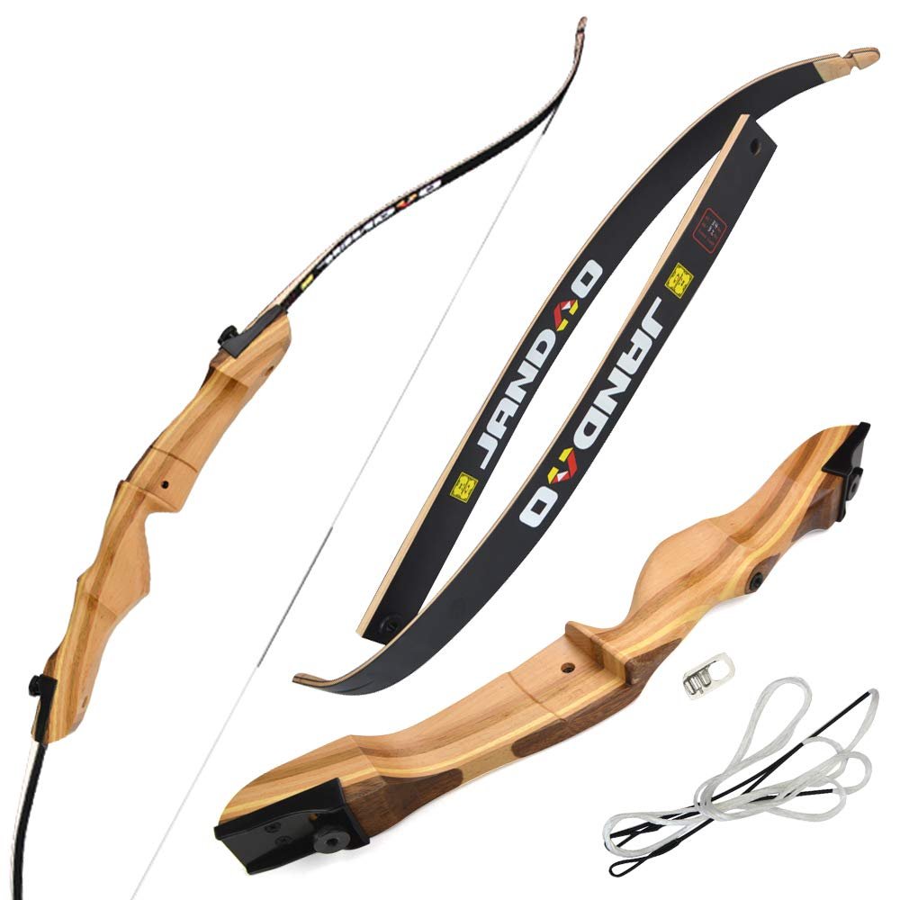 20-40lbs Archery Adult Takedown Recurve Bow Wooden Riser Hunting Bow 62" 66" 68" 70" Target Practice Bow Traditional Longbow Right Hand for Shooting Practice (66inch, 28lbs)