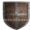 Wooden Shield Medieval Crusader --- SCA/LARP/Norse/Norway/Antique/Armor view 1
