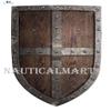 Wooden Shield Medieval Crusader --- SCA/LARP/Norse/Norway/Antique/Armor view 2