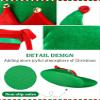 SATINIOR Christmas Santa Elf Shoes and Hat Christmas Red and Green Costume Accessory Set(28 Cm/ 11 Inch,Bright Color) view 4
