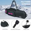 AUMTISC Snowboard Bag Padded for Air Travel Flying Snow Board Bags Case with Storage Compartments Snowboarding Gear and Equipment Bag 155cm Rose view 3