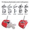 BIG TEETH Golf Head Covers Mallet Putter Cover Fit for Odessey Backstryke Center Shaft Putter (Red) view 3