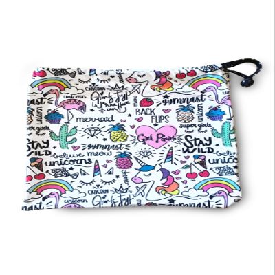 Destira Unicorn Doodles Grip Bag, Rainbows Gymnastics Drawstring Gym Bag