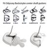 BIG TEETH Golf Head Covers Mid Mallet Putter Cover Fit for Odessey Backstryke Center Shaft Putter (White) view 3