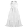 ranrann Kids Girls Dress Sequined Halter Special Occasion Dresses Elegant Long Birthday Party Dress Maxi Ball Gown Ivory 8 view 1