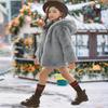 ASHER FASHION Little Big Girls Winter Outfit Hooded Fur Jacket Warm Cotton Fleece Thick Coat Outwear view 3
