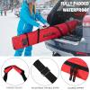 AUMTISC Ski Bag, Padded Ski Bags for Air Travel, Single Ski Carry Bag to Transport Skis, Waterproof Snow Skiing Travel Bags for Flying with Adjustable Handle, 185cm Red view 3