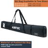 AUMTISC Ski Bag, Padded Ski Bags for Air Travel, Single Ski Carry Bag to Transport Skis, Waterproof Snow Skiing Travel Bags for Flying with Adjustable Handle, 170cm Black view 2