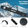 AUMTISC Ski Bag, Padded Ski Bags for Air Travel, Single Ski Carry Bag to Transport Skis, Waterproof Snow Skiing Travel Bags for Flying with Adjustable Handle, 170cm Black view 3
