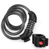 Flexzion Combination Bike Lock Cable - 5-Digit Combo Bicycle Lock Cable, Keyless, Heavy-Duty Anti Theft Bike Lock with Mounting Bracket for Kids Bike, E-Bike, Motorcycle and More, Black view 1