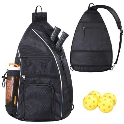 LLYWCM Pickleball Bag - Pickleball Backpack for Women & Men - Travel Paddle Case, Sling Bag (Black)