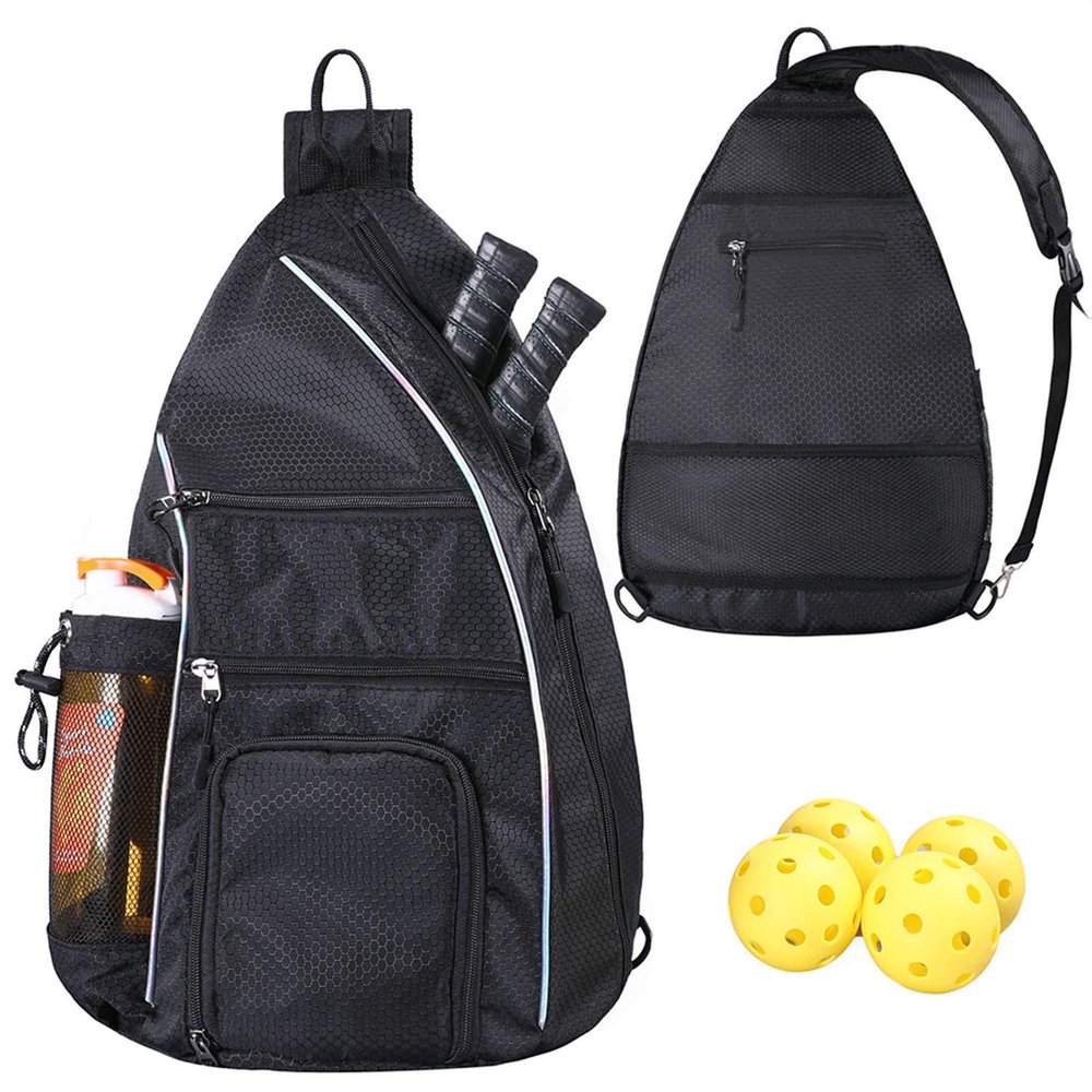 LLYWCM Pickleball Bag - Pickleball Backpack for Women & Men - Travel Paddle Case, Sling Bag (Black)