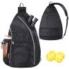 LLYWCM Pickleball Bag - Pickleball Backpack for Women & Men - Travel Paddle Case, Sling Bag (Black) view 1